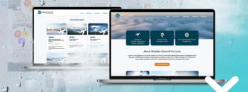 Zwei Screens zeigen die Website von Austro Control Digital Services GmbH